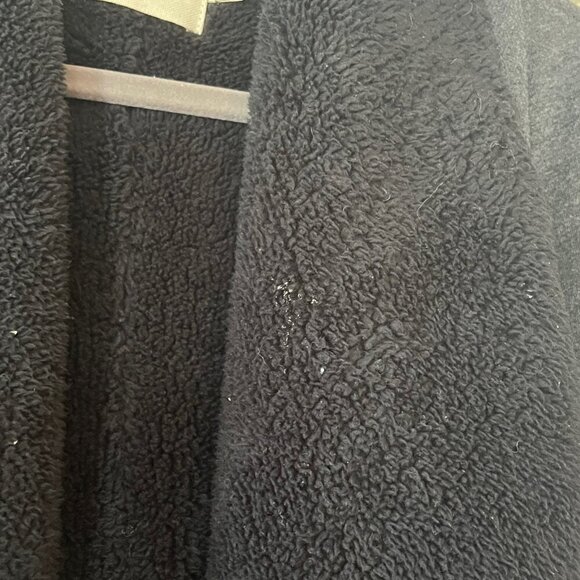 UGG Faux Shearling Wrap small open fleece jacket grey sherpa - Picture 5 of 14